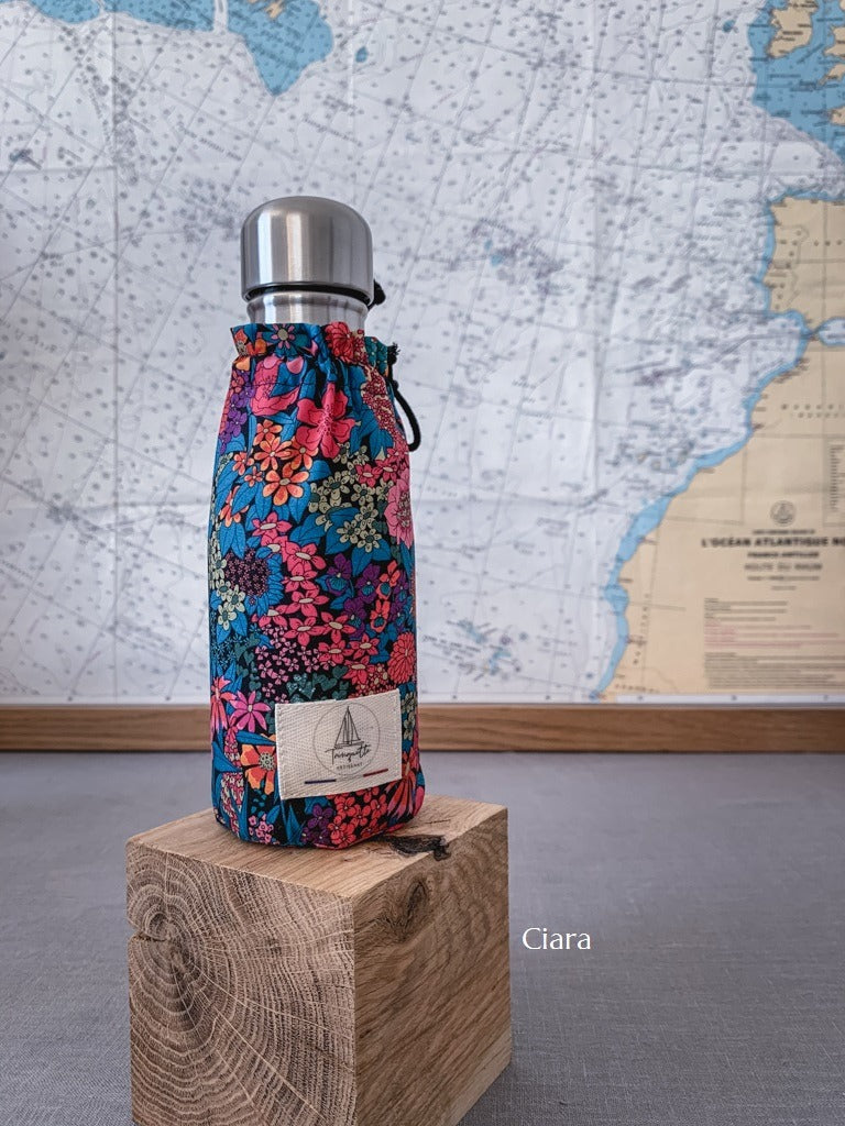Bouteille isotherme Qwetch & pochette de transport - Liberty Ciara