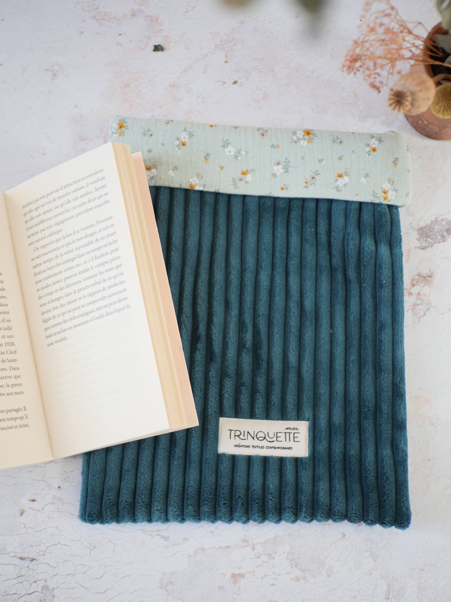 Pochette à livre VELOURS format BROCHE