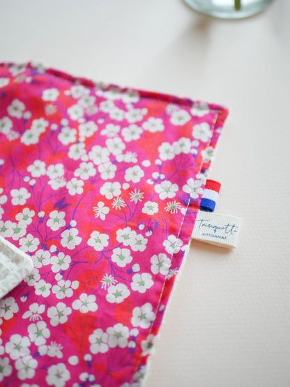 Feuille essuie-tout lavable - Liberty Rose - Trinquette Artisanat