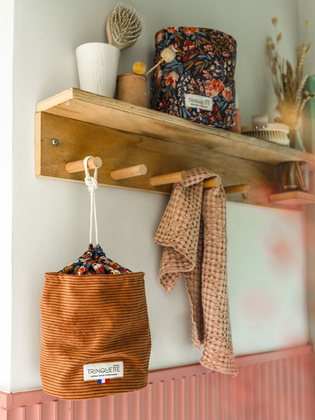 Round toiletry bag - Corduroy collection