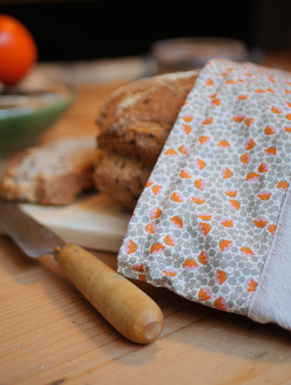 Sac à pain XL en lin et coton