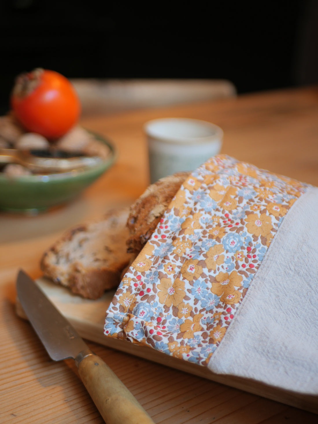 Sac à pain en lin et coton